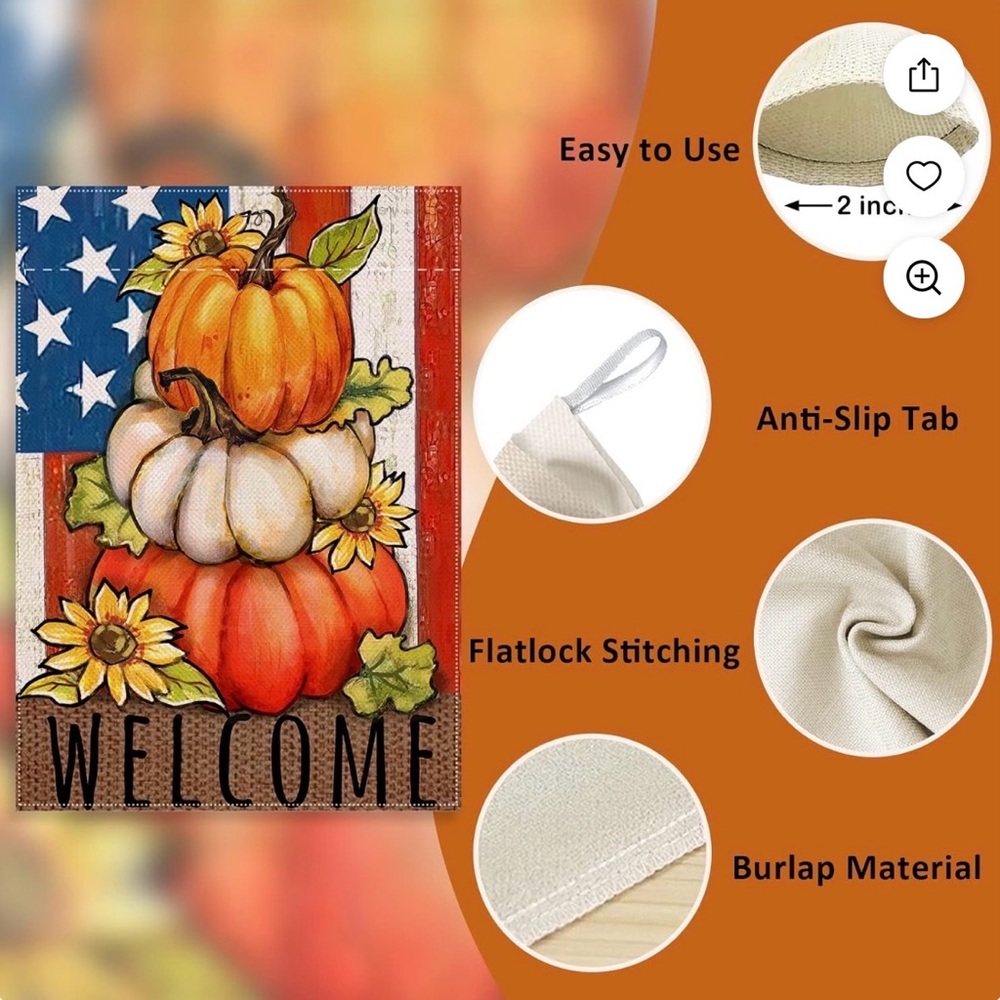 Thanksgiving Farmhouse Patriotic Outdoor Large Home Decor Double Sided 28 X 40 - Picture 4 of 7